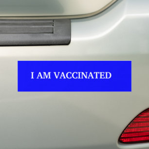 Blau Ich bin geimpft Autoaufkleber