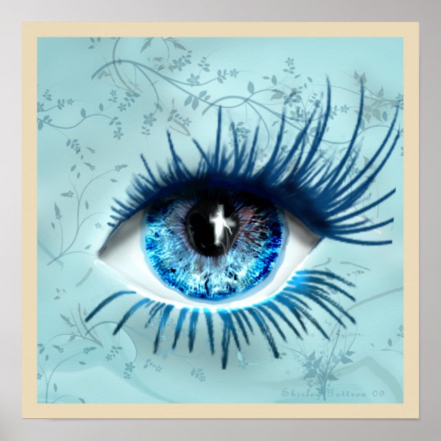 Blau im Gesicht Poster (Vorne)