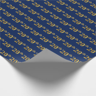 Blau, Imitat-Gold20. (zwanzigstes) Ereignis Geschenkpapier