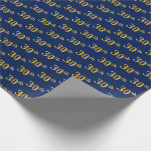 Blau, Imitat-Gold30. (dreißigstes) Ereignis Geschenkpapier
