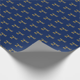Blau, Imitate Gold 2. (2.) Event Wrapping Paper Geschenkpapier