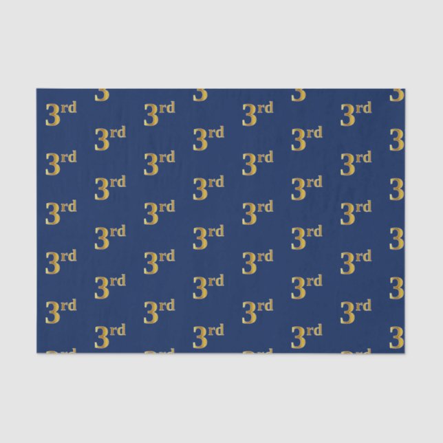 Blau, Imitate Gold 3. (3.) Event Tissue Paper Seidenpapier (Vorderseite)