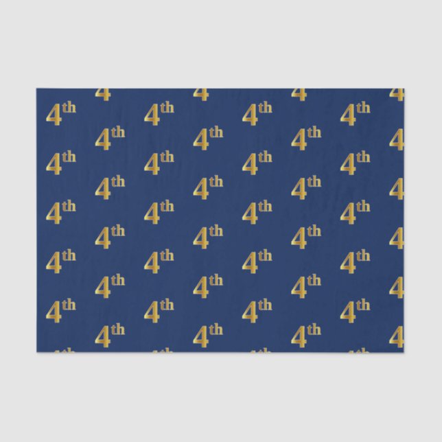 Blau, Imitate Gold 4. (4.) Event Tissue Paper Seidenpapier (Vorderseite)