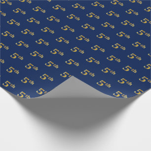 Blau, Imitate Gold 5. (Fünfte) Event Wrapping Pape Geschenkpapier