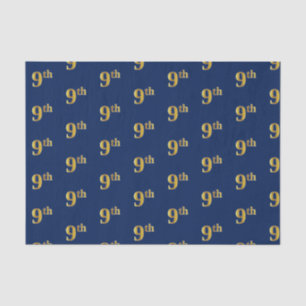 Blau, Imitate Gold 9. (9.) Event Tissue Paper Seidenpapier