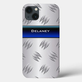 Blau, IMITATE Silver Diamond Plate iPad Mini Case