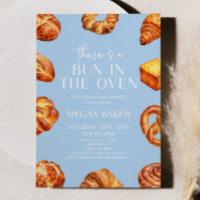 Blau In der Oven-Brot-Babydusche ist ein Bun