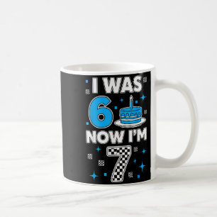 Blau kariert Ich war 6 Ich bin 7 Lustiger 67. Gebu Kaffeetasse
