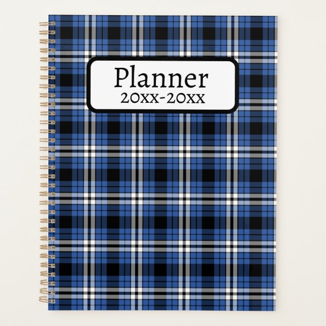 Blau Kariert Planer (Vorderseite)