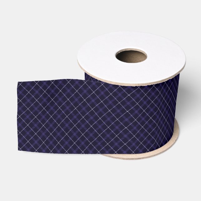blau kariert / tartan ripsband (Spule)