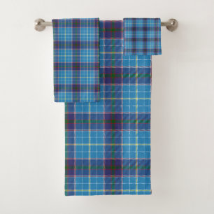 Blau kariert, Texas Staat tartan Badhandtuch Set