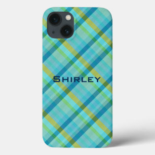 Blau Kariert von Shirley Taylor Case-Mate iPhone Hülle