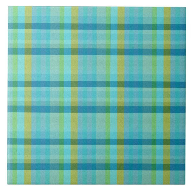 Blau Kariert von Shirley Taylor Fliese (Vorderseite)