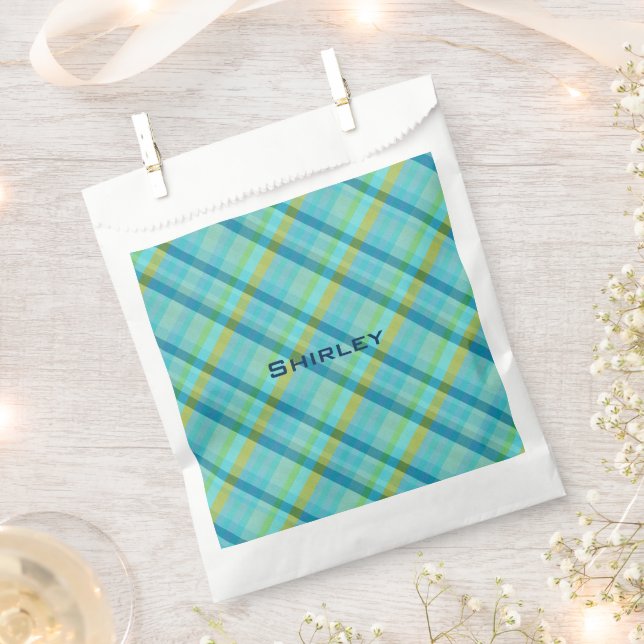 Blau Kariert von Shirley Taylor Geschenktütchen (Ausgeschnitten)