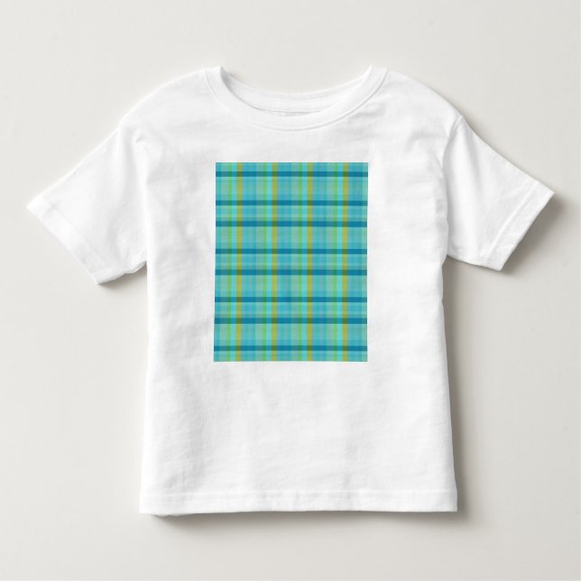 Blau Kariert von Shirley Taylor Kleinkind T-shirt (Vorderseite)