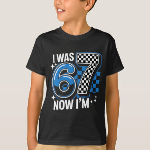 Blau kariert war 6 7 lustig 67 Geburtstagsjungen T-Shirt
