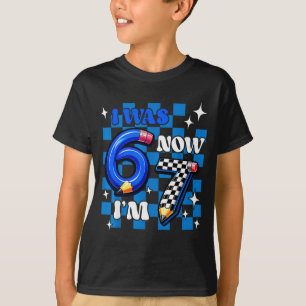 Blau kariert war ich 6 ich bin 7 lustig 67 Geburts T-Shirt