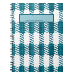 Blau kariertes Notizbuch Notizblock
