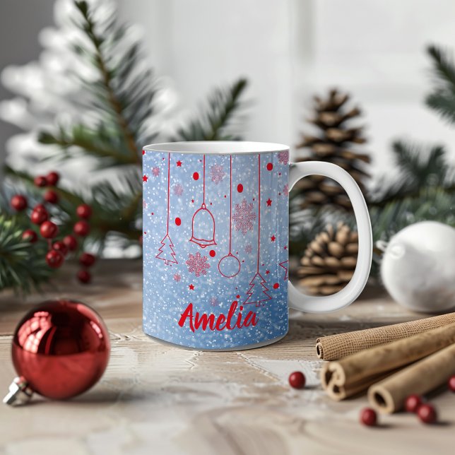 Blau klassische Tasse für den Weihnachtsball (Von Creator hochgeladen)