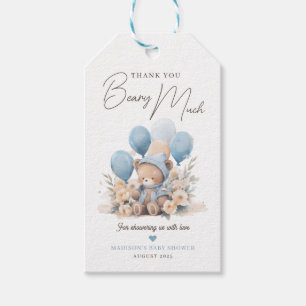 Blau können wir frühzeitig abwarten Baby Dusche Ge Geschenkanhänger