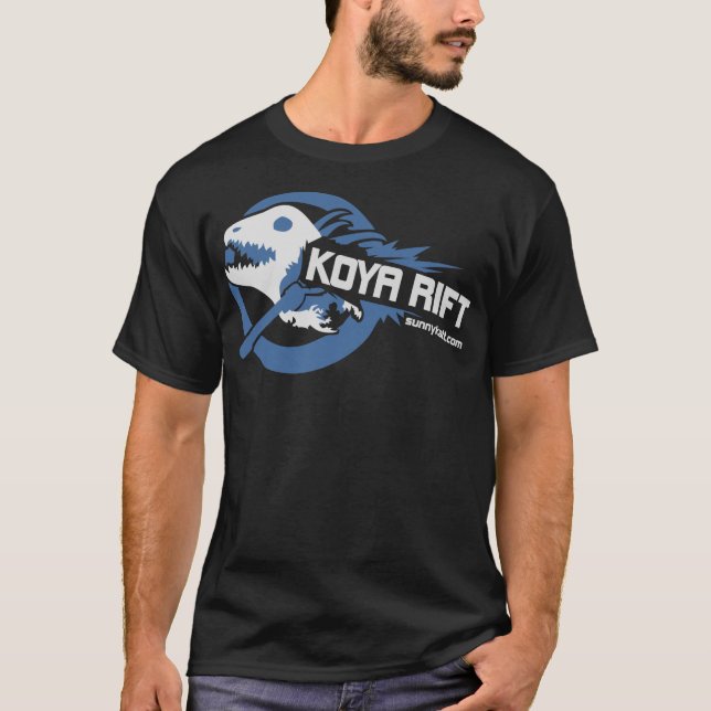 Blau Koya Riss-(G2) (Dunkelheit) T-Shirt (Vorderseite)