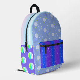 Blau kreativ bedruckter rucksack