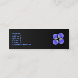 Blau kreist Visitenkarte ein