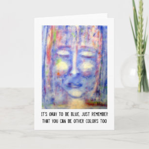 "Blau" Kunst & Angebot Karte