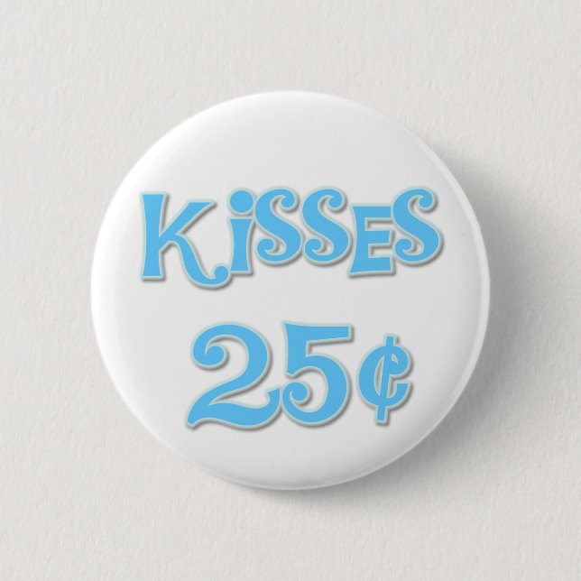 Blau küsst 25 Cents Button (Vorderseite)