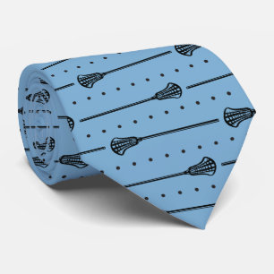 Blau-Lacrosse-Muster für Sticks und Dots Krawatte