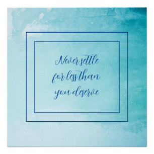 Blau lässt sich nie für weniger glänzendes Poster 