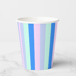 Blau, Lavendel, Rosa und Pastellfarben Grüne Strei Pappbecher