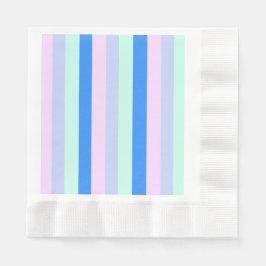 Blau, Lavendel, Rosa und Pastellfarben Grüne Strei Serviette
