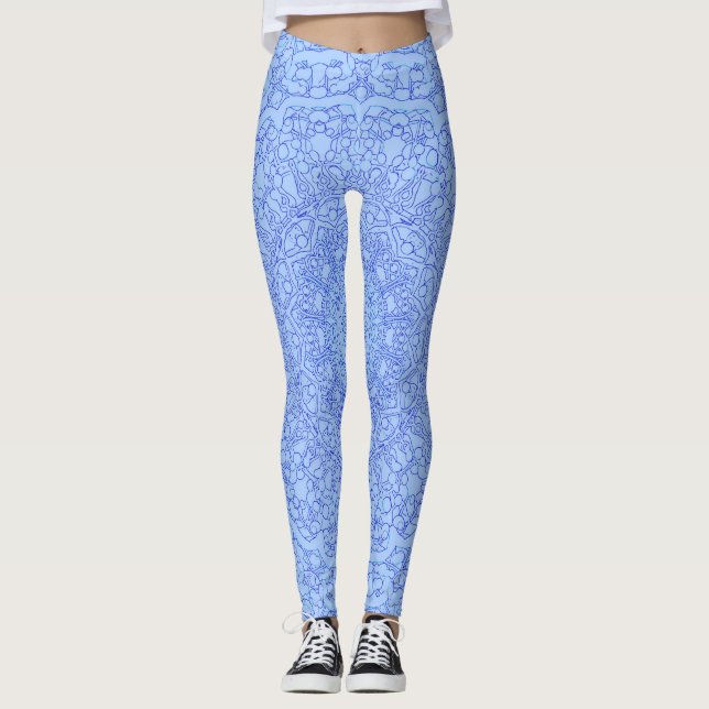 Blau Leggings (Vorderseite)