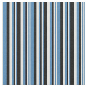 Blau, leichter Cyan und schwarze Streifen Stoff