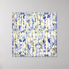 blau leinwanddruck