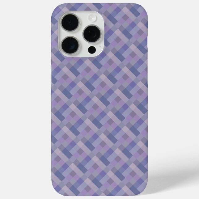 Blau Lila Gewebe geometrisches Muster Case-Mate iPhone Hülle (Rückseite)
