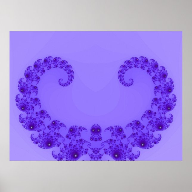 Blau Lila Herzposter Poster (Vorne)