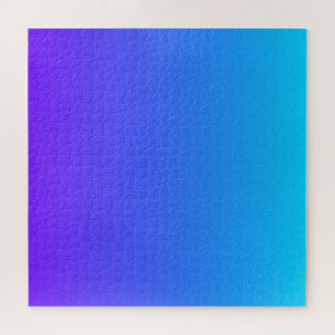 Blau & Lila Moderner Farbverlauf Ombre Puzzle