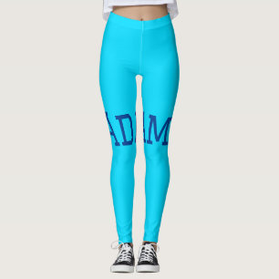 Blau lila Name Text zurück zur Schulnachricht s Leggings