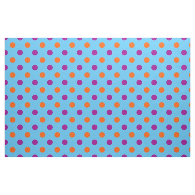 Blau Lila Orange Punkte-Muster Stoff (Fat Quarter (45,7 x 55,9 cm))