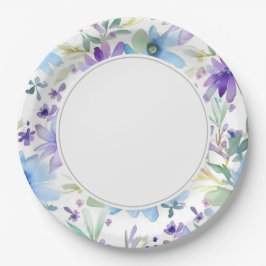 Blau Lila Pappteller