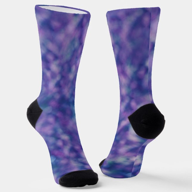 Blau Lila rosa Einzigartiger Cooler Chic Socken (Gewinkelt)
