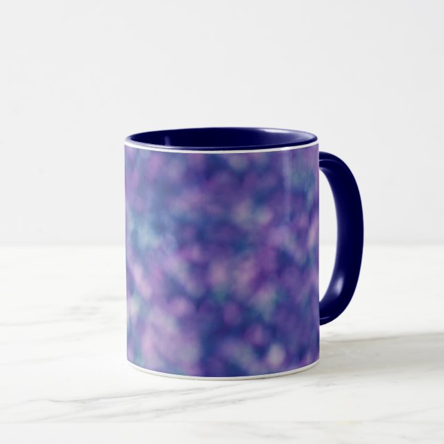 Blau Lila rosa Einzigartiger Cooler Chic Tasse (VorderseiteRechts)