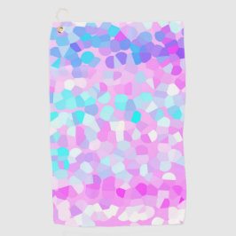 Blau lila rosa Grüne Pastel Mosaik Abstrakt Golfhandtuch