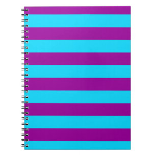 Blau Lila Streifen Design Notizblock