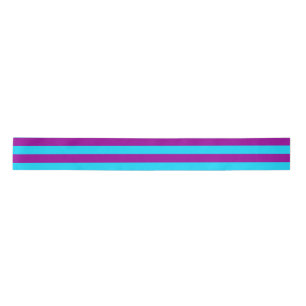 Blau Lila Streifen Design Satinband