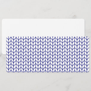 BLAU LINIE STRICKEN 4x9,25 Flachkarte / Horizontal Karte
