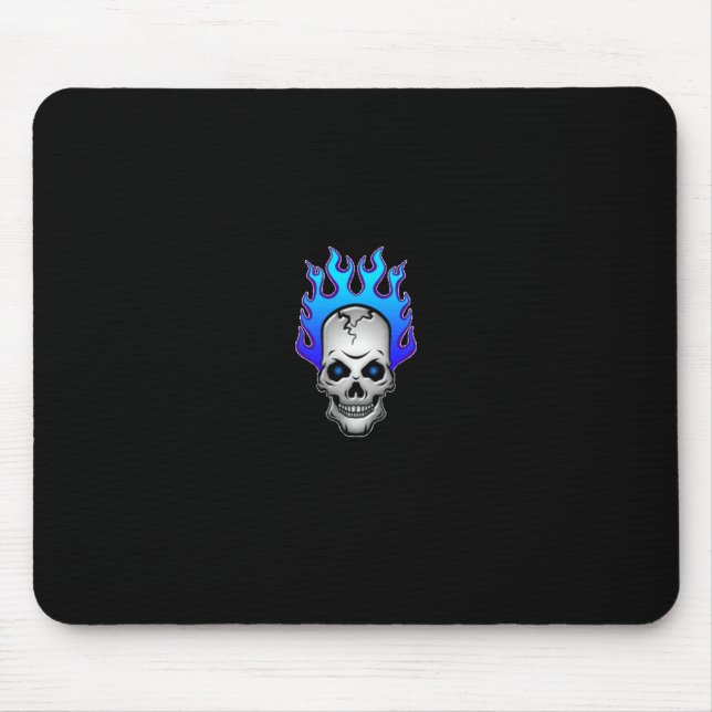 Blau-loderndschädel-mousepad Mousepad (Vorne)
