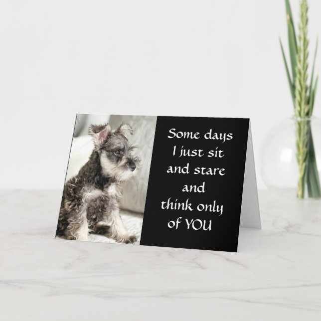 **BLAU LONELY UND SO SAD I " **FEHLT SIE** KARTE (Vorderseite)